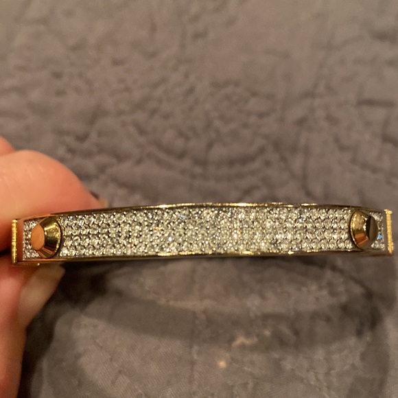 Gold tone Michael Kors crystal pane bangle bracelet. Great condition. - Picture 3 of 12